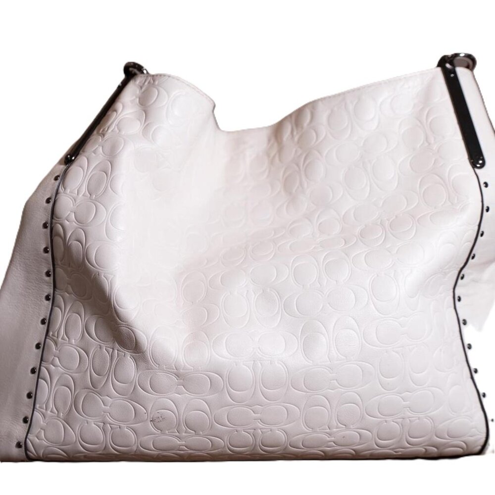 Stunning COACH EDIE Enbossed and Rivets Shoulder Bag - Picture 4 of 8